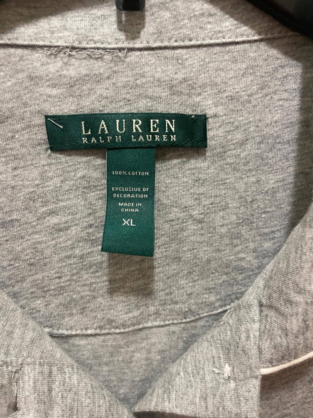 SZ XL NWT! Ralph Lauren Heather Gray Polo Night Short with White Trim - Picture 2 of 6